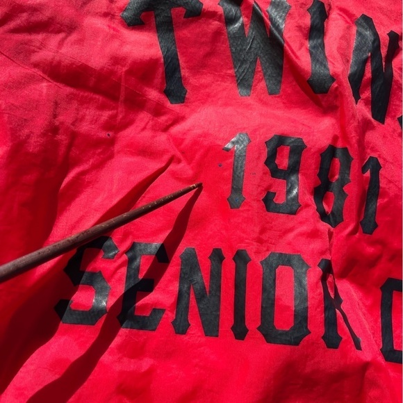 Men's VTG Twins 10 Jacket Red 1981 Embroidery M Lined 80s Snap MLB USA Windbreak - Picture 11 of 15